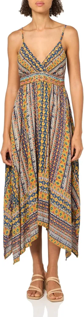 Angie Women's Surplus Bust Low Tie Back Hanky Hem Dress