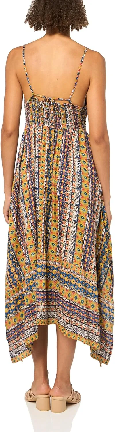 Angie Women's Surplus Bust Low Tie Back Hanky Hem Dress