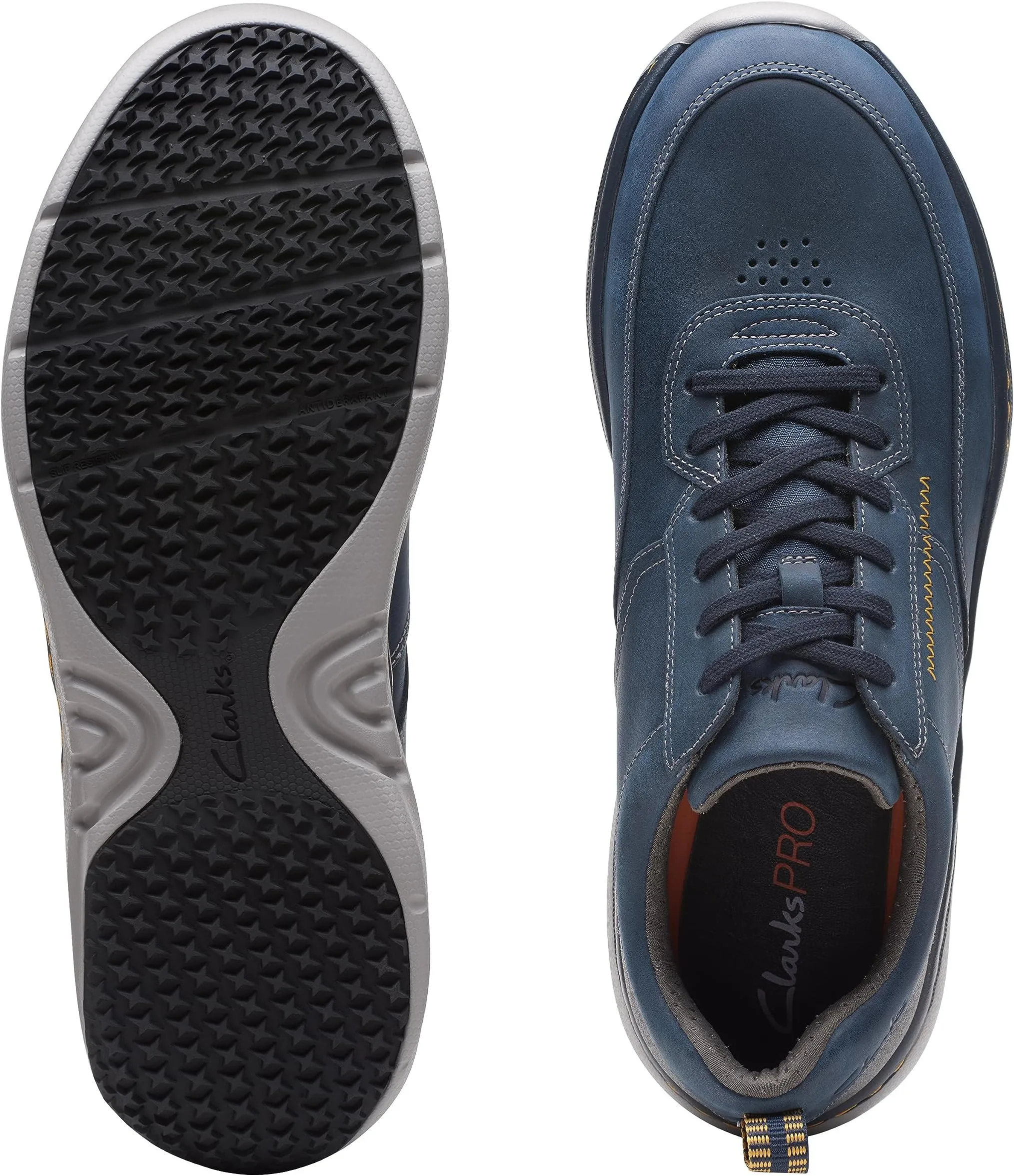 Clarkspro Lace Clarks Sneakers, Navy Leather