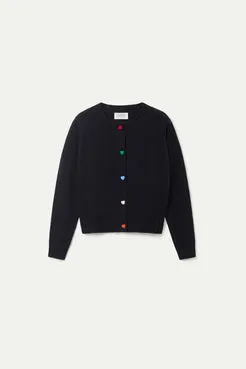 Compania Fantastica Cardigan with Black Heart Detail