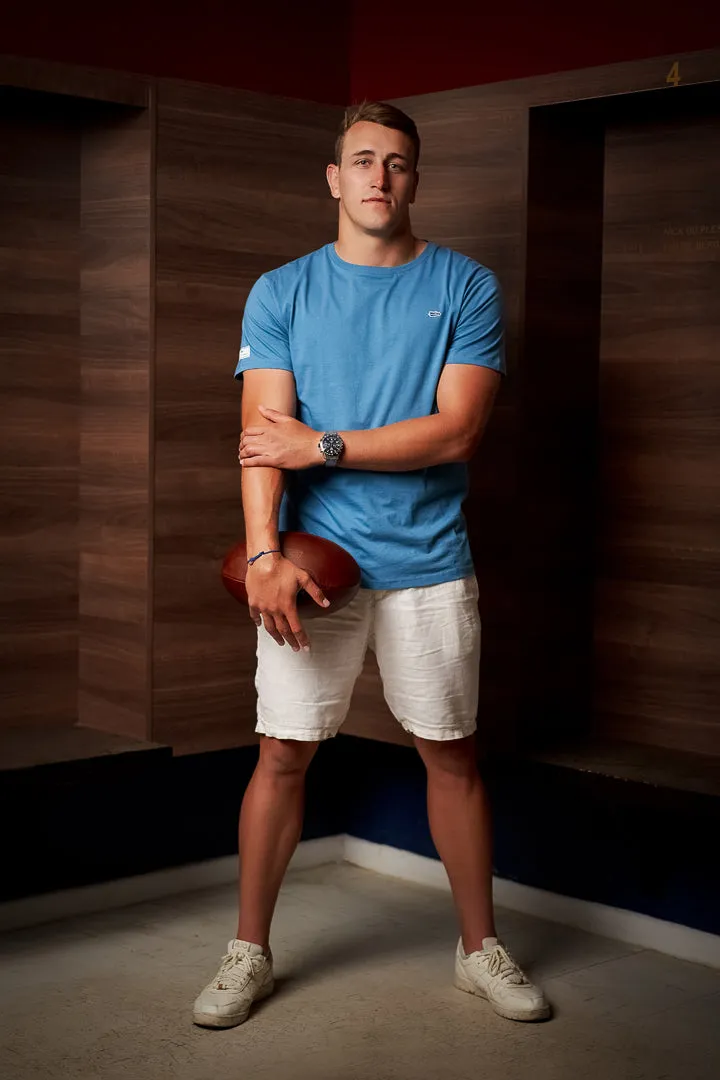 Core Tee in Aegean Blue