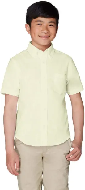 French Toast Boys' Short Sleeve Oxford Dress Shirt (Standard & Husky)