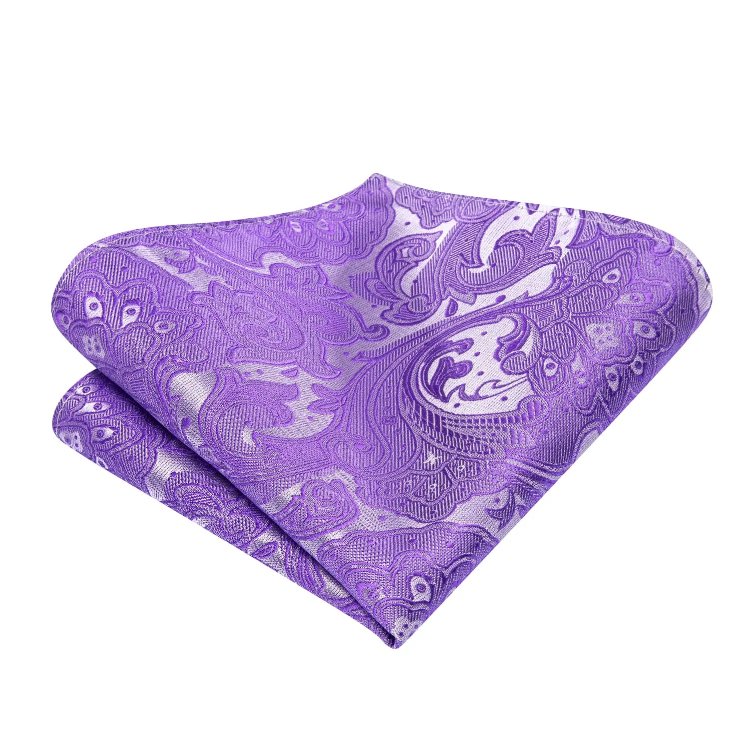 Hi-Tie Bowtie Periwinkle Purple Floral Purple Tie Hanky Cufflinks Set