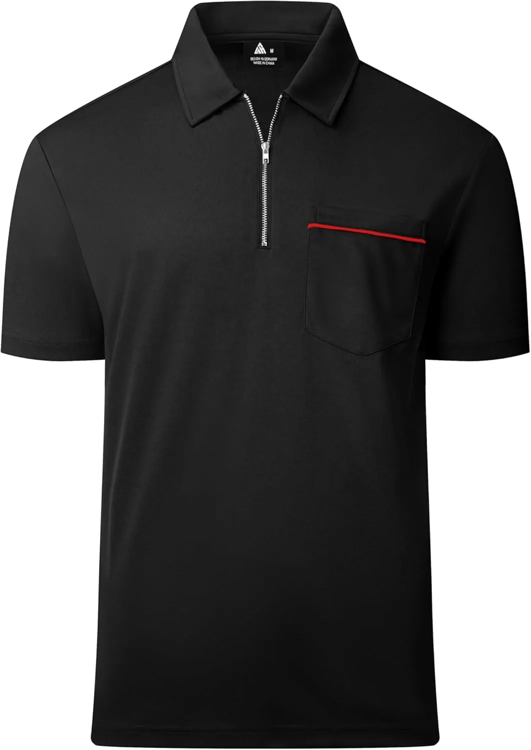 JACKETOWN 3 Pack Polo Shirt for Men Quarter Zip Polo T Shirt Casual Short Sleeve Collared Shirts with Pocket