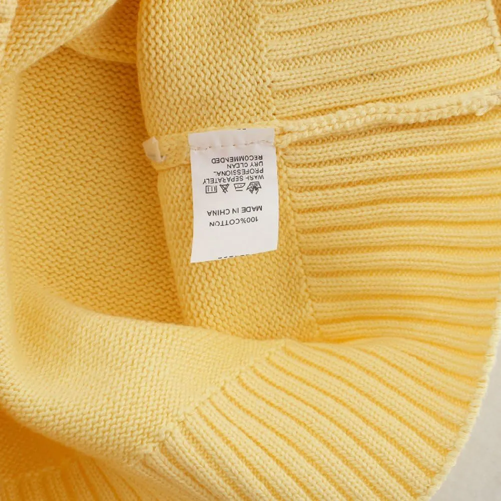 Men Women Knitted Cotton V-Neck Vest JK Uniform Pullover Sleeveless Sweater School Cardigan