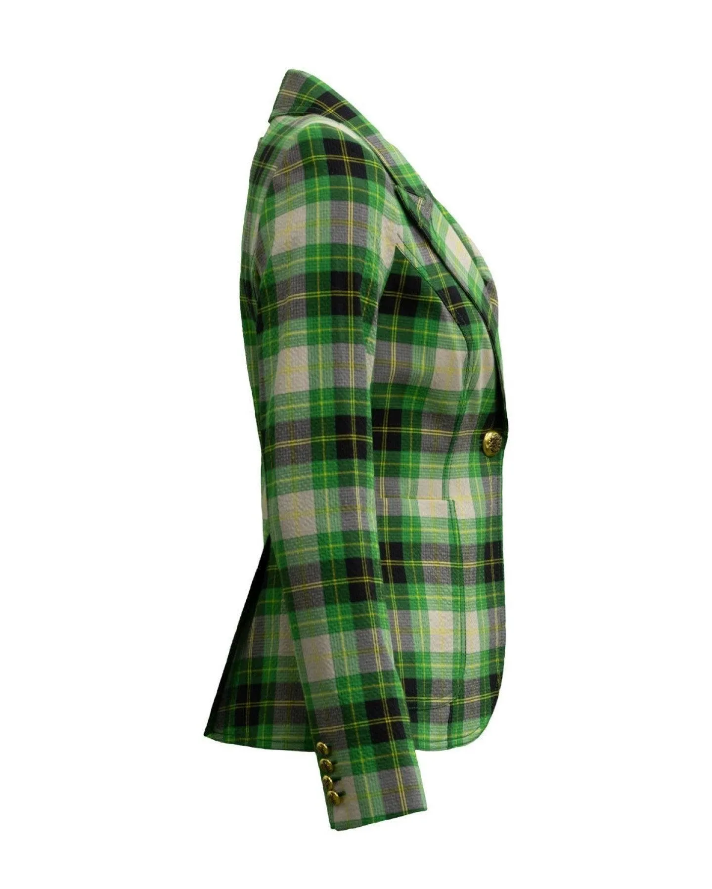 Patch Pocket Duchess Blazer Grass Plaid