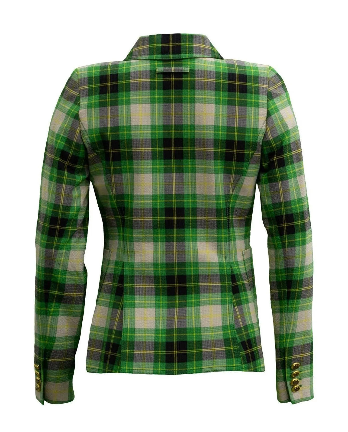 Patch Pocket Duchess Blazer Grass Plaid