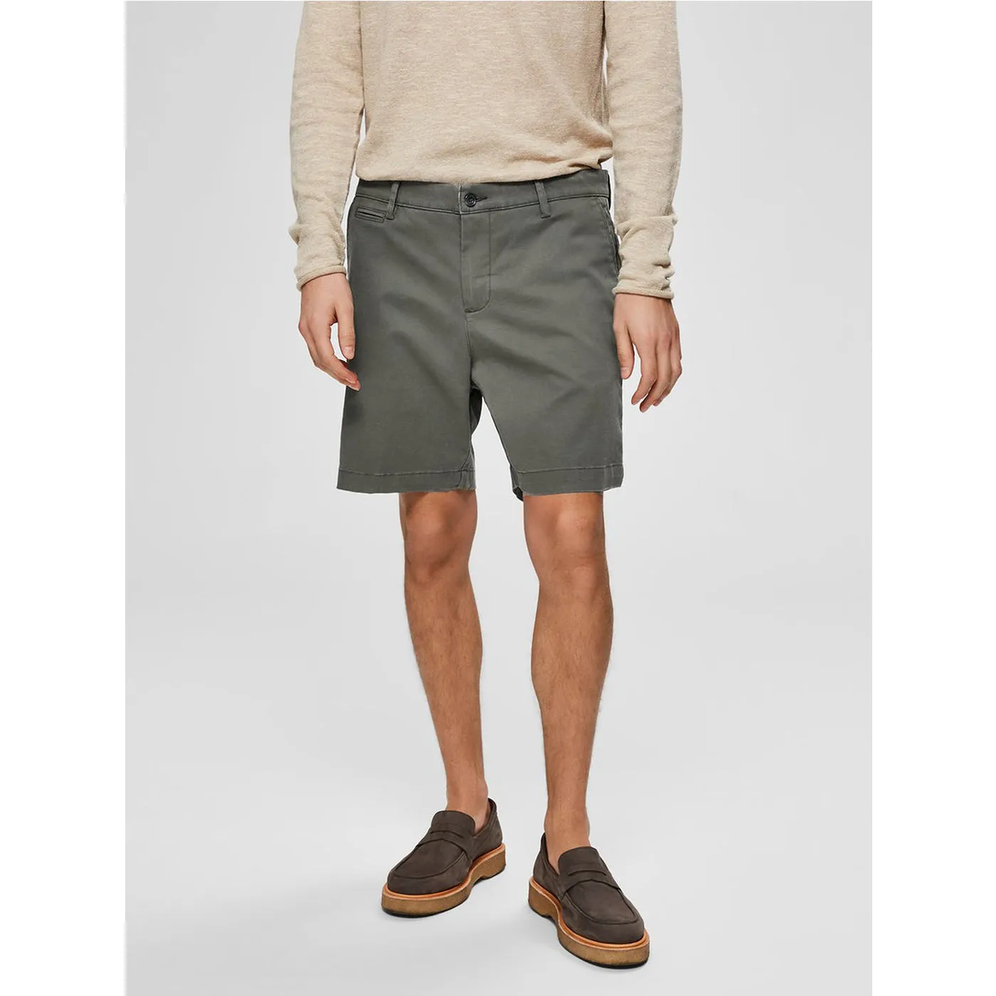 Selected Homme Green Chino Shorts