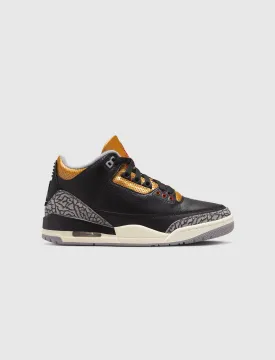 WOMEN'S AIR JORDAN 3 RETRO "BLACK CEMENT GOLD"