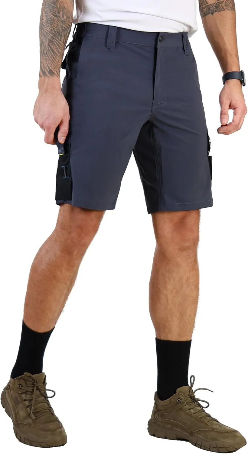 Work Shorts for Men Construction Mens Workwear Utility Cargo Stretch Water Repellent Tactical Loose Fit Short
