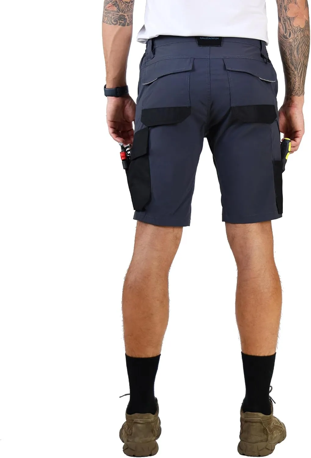 Work Shorts for Men Construction Mens Workwear Utility Cargo Stretch Water Repellent Tactical Loose Fit Short